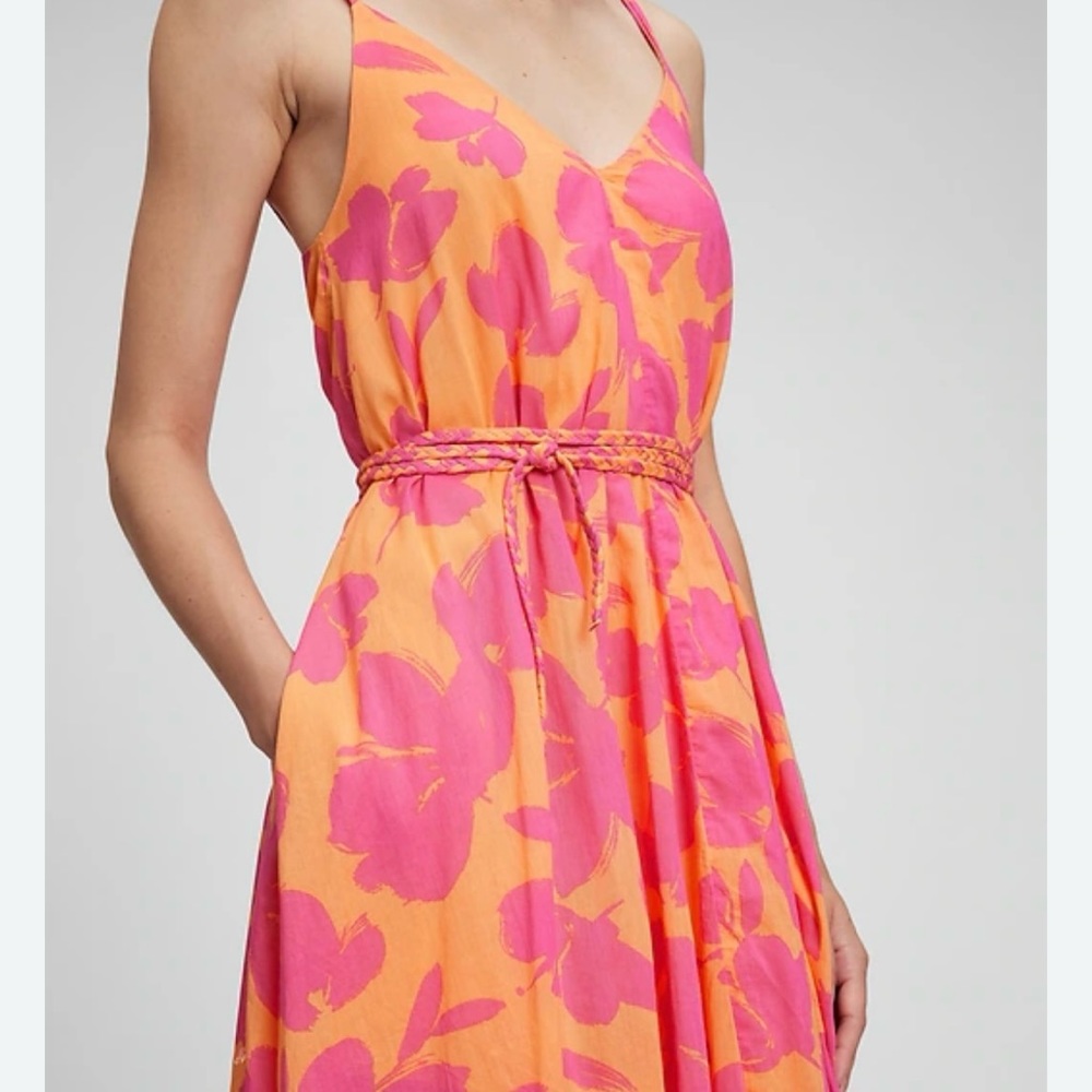 GAP Tie-Waist Cami Maxi Dress